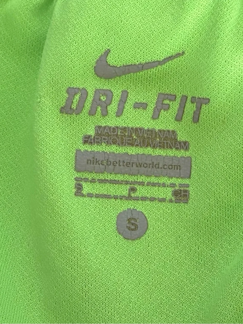 Nike Dri-Fit Athletic Shorts Womens S Black Neon Green Lined Running Gym Workout